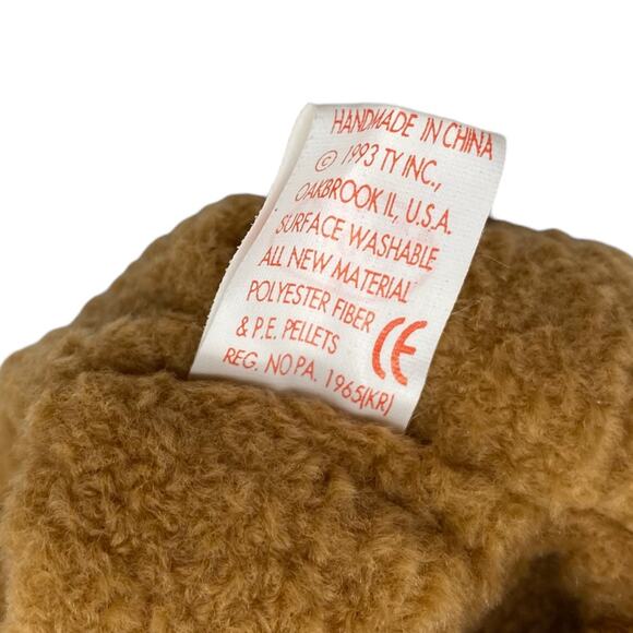 Vintage 1993 Ty Beanie Babies Curly the Bear w/ Errors Retired Great Condition - Picture 3 of 7